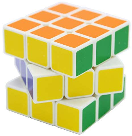 Rubiks Cube 3D Puzzle Rubix (White Base, Multi Colour) - PayKam